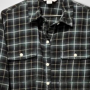 Old Navy The Boyfriend Shirt Plaid Flannel Small
